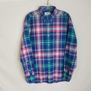 Southern Tide Plaid Button Front Long Sleeve Shirt TRIM FIT Men's Size Large